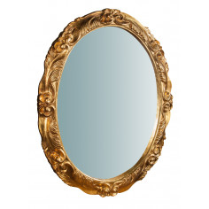 Specchiera da parete verticale/orizzontale in legno finitura foglia oro anticato made in italy L98XPR7XH78 cm