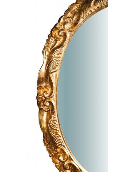 Specchiera da parete verticale/orizzontale in legno finitura foglia oro anticato made in italy L98XPR7XH78 cm