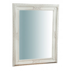 Specchiera da parete verticale/orizzontale in legno finitura bianco anticato made in italy L67XPR4,5XH87 cm