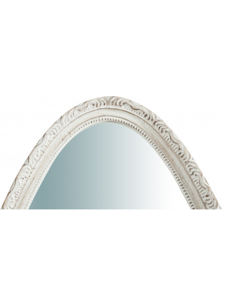 Specchiera da parete verticale/orizzontale in legno finitura bianco anticato made in italy L52XPR4,5XH133 cm