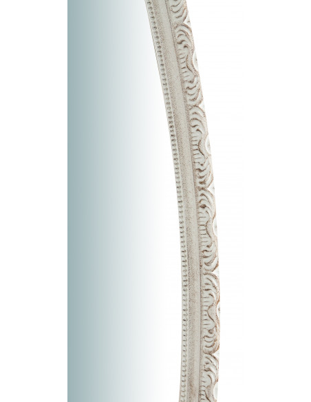 Specchiera da parete verticale/orizzontale in legno finitura bianco anticato made in italy L52XPR4,5XH133 cm