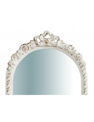 Specchiera da parete verticale/orizzontale in legno finitura bianco anticato made in italy L34XPR4XH87 cm Specchiera da parete verticale/orizzontale in legno finitura bianco anticato made in italy L34XPR4XH87 cm