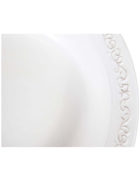 Alzata in porcellana bianca Shabby L33xPR33xH14 cm