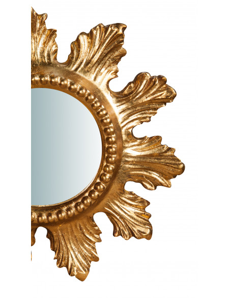 Specchiera da parete verticale/orizzontale in legno finitura foglia oro anticato made in italy L23XPR2,5XH23 cm