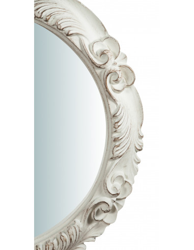 Specchiera da parete verticale/orizzontale in legno finitura bianco anticato made in italy L66XPR4XH66 cm Specchiera da parete verticale/orizzontale in legno finitura bianco anticato made in italy L66XPR4XH66 cm