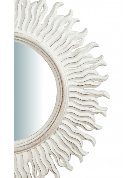 Specchiera da parete verticale/orizzontale in legno finitura bianco anticato made in italy L56XPR5XH56 cm