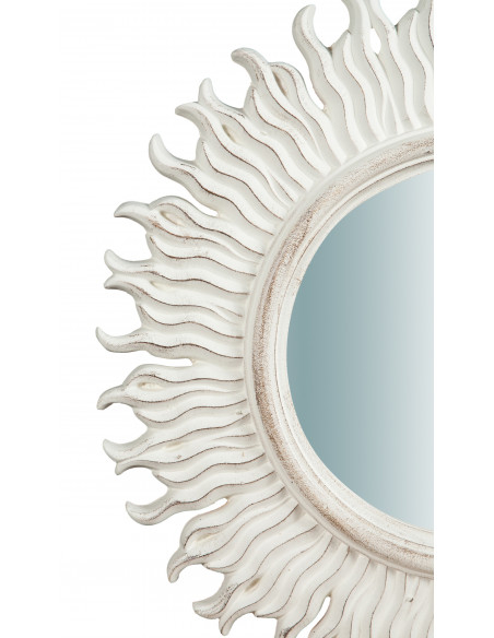 Specchiera da parete verticale/orizzontale in legno finitura bianco anticato made in italy L56XPR5XH56 cm