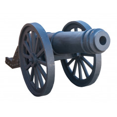 Fedele riproduzione di cannone d'epoca in fusione di ghisa L185XPR72H86 cm