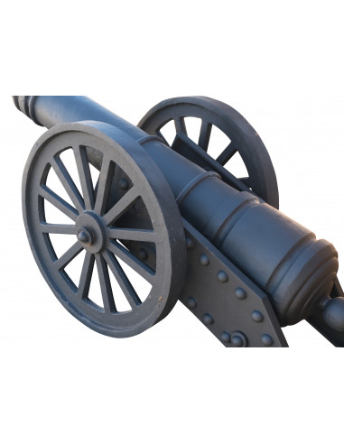 Fedele riproduzione di cannone d'epoca in fusione di ghisa L185XPR72H86 cm Fedele riproduzione di cannone d'epoca in fusione di ghisa L185XPR72H86 cm
