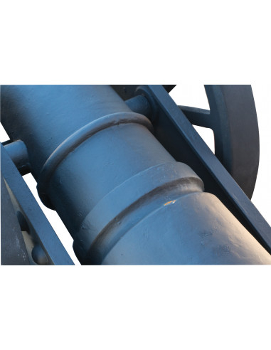 Fedele riproduzione di cannone d'epoca in fusione di ghisa L185XPR72H86 cm Fedele riproduzione di cannone d'epoca in fusione di ghisa L185XPR72H86 cm