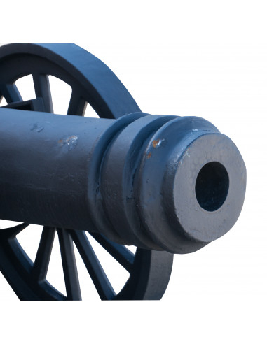 Fedele riproduzione di cannone d'epoca in fusione di ghisa L185XPR72H86 cm Fedele riproduzione di cannone d'epoca in fusione di ghisa L185XPR72H86 cm