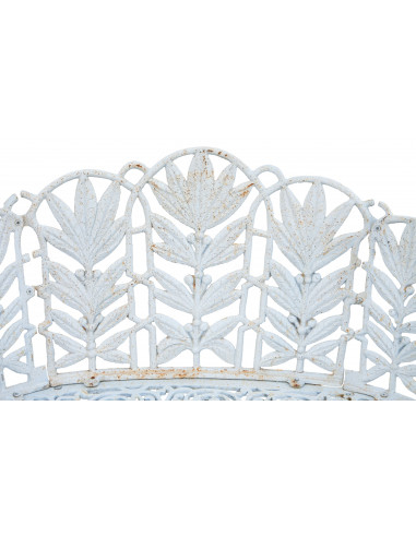 Banco Liberty em ferro fundido com acabamento branco antigo L110xDP60xA90 cm Banco Liberty em ferro fundido com acabamento branco antigo L110xDP60xA90 cm