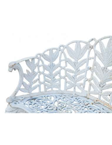 Banco Liberty em ferro fundido com acabamento branco antigo L110xDP60xA90 cm Banco Liberty em ferro fundido com acabamento branco antigo L110xDP60xA90 cm