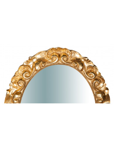 Espelho de parede de madeira com acabamento em folha de ouro antigo fabricado na Itália L25XDP2,5XH31 cm Espelho de parede de madeira com acabamento em folha de ouro antigo fabricado na Itália L25XDP2,5XH31 cm