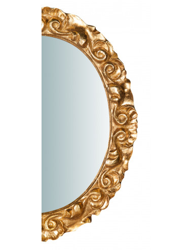 Specchiera da parete in legno finitura foglia oro anticato made in italy L25XPR2,5XH31 cm Specchiera da parete in legno finitura foglia oro anticato made in italy L25XPR2,5XH31 cm