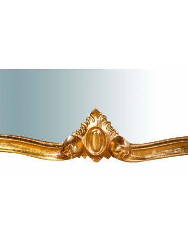 Specchiera da parete in legno finitura foglia oro anticato made in italy L71XPR5XH82 cm Specchiera da parete in legno finitura foglia oro anticato made in italy L71XPR5XH82 cm