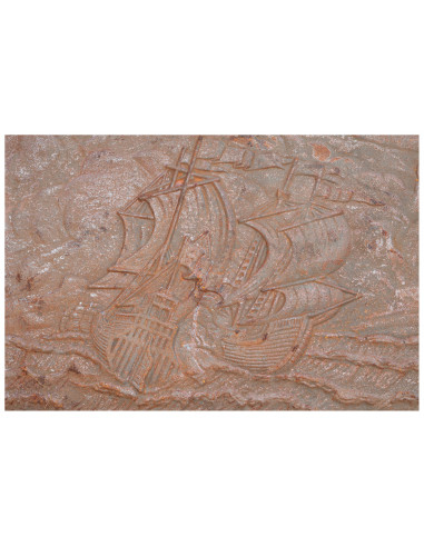 Fireback em ferro fundido W102xDP2xH75 cm ferrugem natural Fireback em ferro fundido W102xDP2xH75 cm ferrugem natural