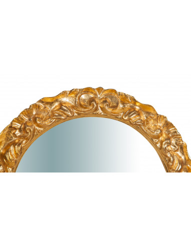 Specchiera da parete in legno finitura foglia oro anticato made in italy L40XPR3XH40 cm Specchiera da parete in legno finitura foglia oro anticato made in italy L40XPR3XH40 cm