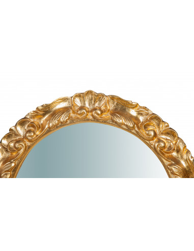 Specchiera da parete in legno finitura foglia oro anticato made in italy L54XPR4,5XH54 cm Specchiera da parete in legno finitura foglia oro anticato made in italy L54XPR4,5XH54 cm