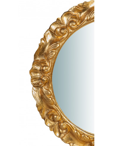 Specchiera da parete in legno finitura foglia oro anticato made in italy L54XPR4,5XH54 cm Specchiera da parete in legno finitura foglia oro anticato made in italy L54XPR4,5XH54 cm