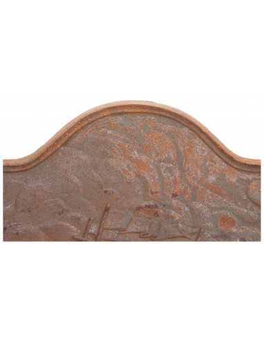 Piastra da camino in fusione di ghisa L102xPR2xH75 cm ruggine al naturale Piastra da camino in fusione di ghisa L102xPR2xH75 cm ruggine al naturale