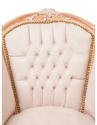 Poltrona Louis XVI em madeira maciça de faia L80XPR82XH94 cm Poltrona Louis XVI em madeira maciça de faia L80XPR82XH94 cm