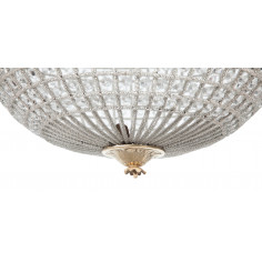 Lampadario in fusione di ottone e gemme in cristallo Diam. 40XH40 cm 2
