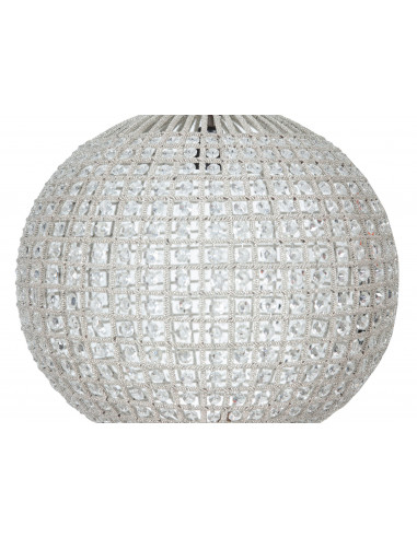 Lampadario in fusione di ottone e gemme in cristallo Diam. 40XH40 cm Lampadario in fusione di ottone e gemme in cristallo Diam. 40XH40 cm