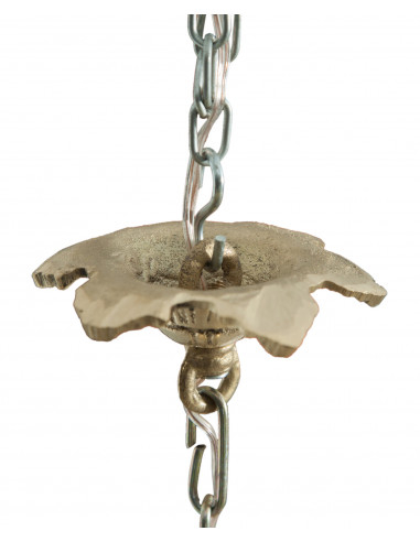 Lâmpada pingente feita de latão e jóias de cristal Diam. 40XH40 cm Lâmpada pingente feita de latão e jóias de cristal Diam. 40XH40 cm