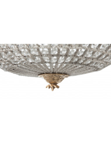 Lampadario in fusione di ottone e gemme in cristallo Diam. 50XH100 cm Lampadario in fusione di ottone e gemme in cristallo Diam. 50XH100 cm