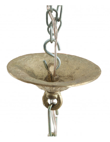 Lâmpada pingente feita de latão e jóias de cristal Diam. 30XH50 cm
