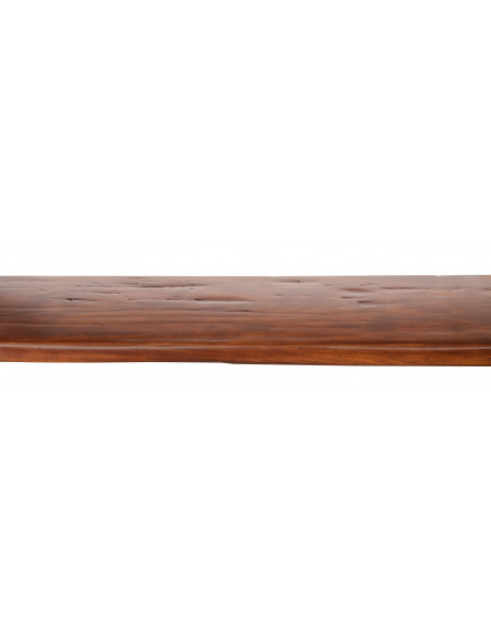 Mensola da parete  in legno massello di tiglio finitura noce 120x22x22 cm. Made in Italy