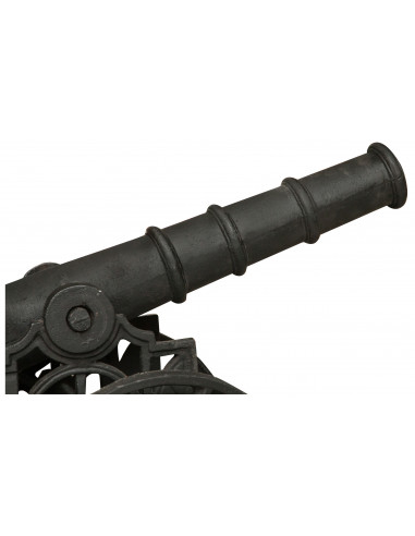 Cannone ornamentale in fusione di ghisa L150xPR39xH65 cm finitura nera anticata Cannone ornamentale in fusione di ghisa L150xPR39xH65 cm finitura nera anticata
