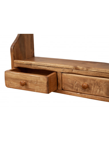 Mensola etagere a muro in legno massello di tiglio finitura naturale L53xPR20xH68 cm Made in Italy Mensola etagere a muro in legno massello di tiglio finitura naturale L53xPR20xH68 cm Made in Italy