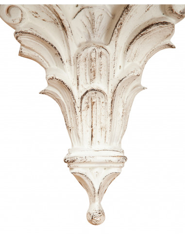 Mensola a muro in legno finitura bianco anticato L30XPR15XH27 cm. Made in Italy. Mensola a muro in legno finitura bianco anticato L30XPR15XH27 cm. Made in Italy.