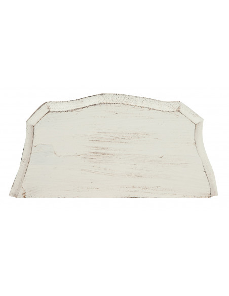 Mensola a muro in legno finitura bianco anticato L30XPR15XH27 cm. Made in Italy.