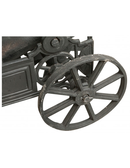 Cannone ornamentale in fusione di ghisa L150xPR39xH65 cm finitura nera anticata