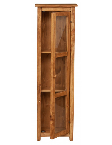 Piccola libreria Country in legno massello di tiglio struttura bianca anticata piano finitura naturale L40xPR25xH98 cm. Made in  Piccola libreria Country in legno massello di tiglio struttura bianca anticata piano finitura naturale L40xPR25xH98 cm. Made in