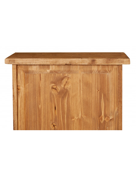 Piccola libreria Country in legno massello di tiglio struttura bianca anticata piano finitura naturale L40xPR25xH98 cm. Made in 