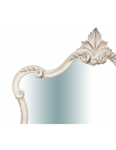 Espelho de parede em acabamento antigo branco feito em italiano L71XPR5XH82 cm Espelho de parede em acabamento antigo branco feito em italiano L71XPR5XH82 cm