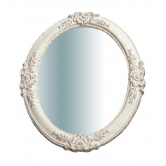 Specchiera da parete verticale/orizzontale in legno finitura bianco anticato made in italy L51XPR2,5XH41 cm