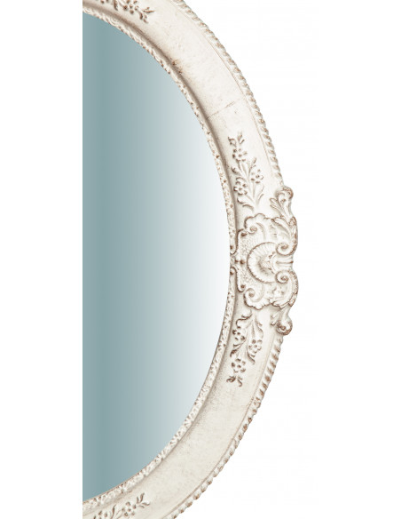 Specchiera da parete verticale/orizzontale in legno finitura bianco anticato made in italy L51XPR2,5XH41 cm