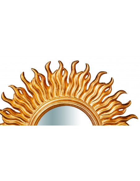 Specchiera da parete in legno finitura foglia oro anticato made in italy L46XPR4,5XH46 cm