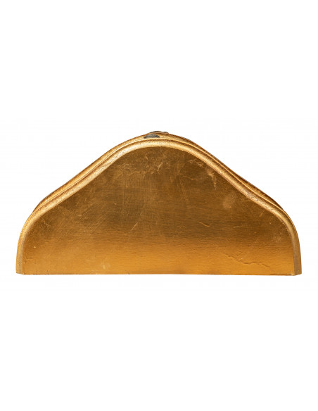 Mensola a muro in legno finitura foglia oro anticato Made in Italy L43xPR21xH37 cm