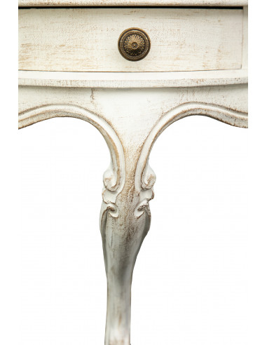 Mensola a muro in legno finitura bianco anticato Made in Italy L43xPR21xH37 cm Mensola a muro in legno finitura bianco anticato Made in Italy L43xPR21xH37 cm