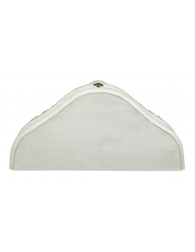 Mensola a muro in legno finitura bianco anticato Made in Italy L43xPR21xH37 cm Mensola a muro in legno finitura bianco anticato Made in Italy L43xPR21xH37 cm