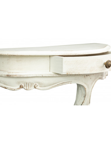 Mensola a muro in legno finitura bianco anticato Made in Italy L50xPR40xH24 cm Mensola a muro in legno finitura bianco anticato Made in Italy L50xPR40xH24 cm