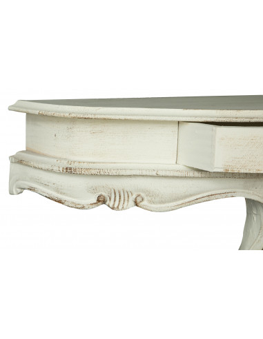 Prateleira de parede de madeira com acabamento branco antigo Fabricado na Itália L50xDP40xH24 cm Prateleira de parede de madeira com acabamento branco antigo Fabricado na Itália L50xDP40xH24 cm