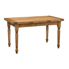 Extendable table in solid linden wood Made in Italy natural finish