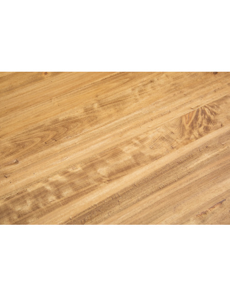 Tavolo allungabile  in legno massello di tiglio Made in Italy finitura naturale. Particolare  del piano